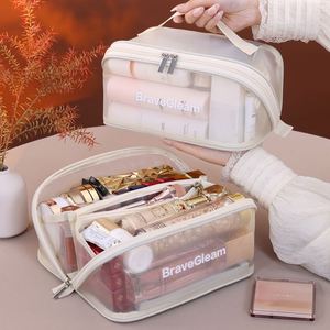 Leather Cloud <b>Pillow</b> Case Zipper Closure Soft Handle <b>Large</b> Capacity Multi-Function Water Resistant Lightweight Travel Cosmetic - Product Image 1