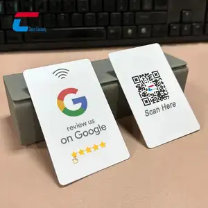Google Cartão De Revisão Contactless Chip Nfc Google Revisão De Mídia Social Cartão De Visita De Plástico
