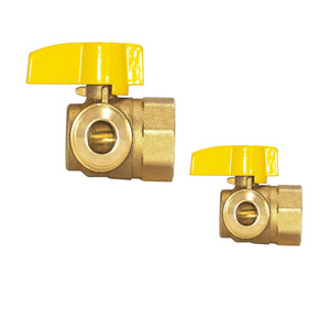 Robinet à bille en laiton forgé de haute qualité sur mesure - avec poignée jaune - Product Image 3