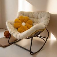 Fauteuil à bascule relaxant en rotin, design moderne pour l'intérieur et l'extérieur, chaise longue paresseuse en forme d'œuf, mobilier de loisirs pour la maison