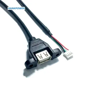 OEM USB2.0メスからPH2.0タイプA端子、ネジ穴付き耳4ピン延長ケーブルUSBコネクタデータケーブル