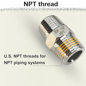 Nam để nam NPT Threaded nối bằng Adapter <span class=keywords><strong>1</strong></span> inch thép không gỉ 304 Hex núm vú Ống phù hợp - Product Image 4
