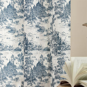 Tenda traslucida-primavera/estate blu di alta qualità adatta <span class=keywords><strong>per</strong></span> la stampa multicolore della <span class=keywords><strong>camera</strong></span> da letto principale della seconda <span class=keywords><strong>camera</strong></span> da letto del soggiorno - Product Image 6