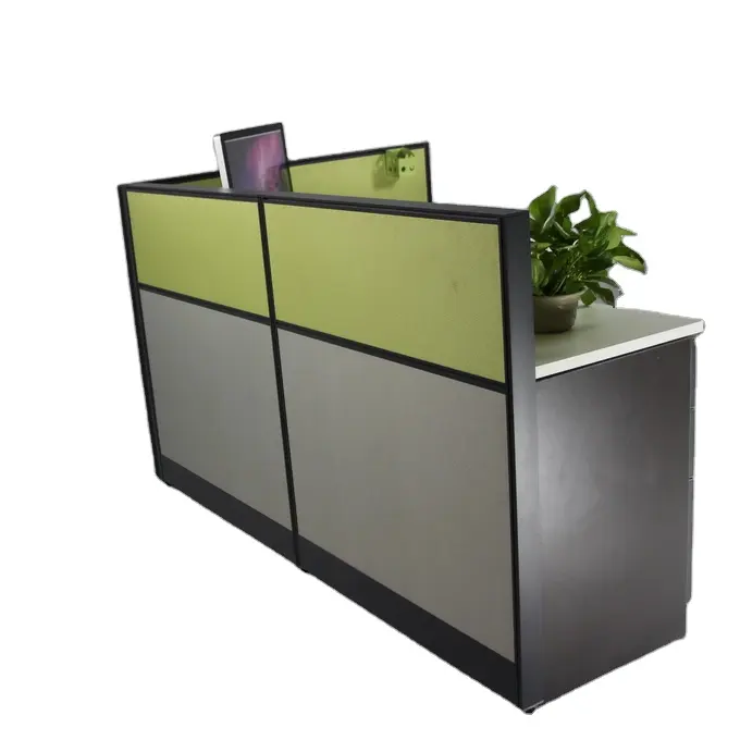 Bureau de réception en forme de cube avec armoire de bureau, caisse de travail, bureau