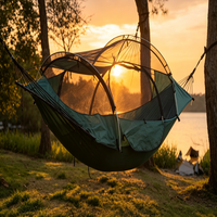 Hamac moustiquaire suspendu en nylon, design élégant, haute qualité, portable, abordable, pour camping, parc et jardin