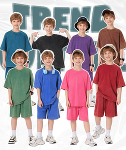 <strong>Teenager</strong> Hot Sale Kids <strong>T</strong> <strong>shirt</strong> High Quality Acid Wash <strong>t</strong> <strong>shirt</strong> Custom Screen Print Plain <strong>T</strong> <strong>shirt</strong> Boys Girls 5-15 Years - Product Image 2
