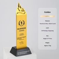 Trophées personnalisés créatifs en métal en forme de sommet de montagne, gravés et imprimés UV, or, argent, bronze, récompenses annuelles pour employés exceptionnels