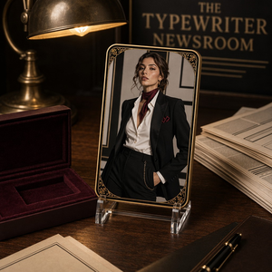 The Typewriter Newsroom - Juego de Tarjetas Coleccionables de Metal Grabado en Latón de Primera Calidad para Coleccionistas y Amantes del Arte del Periodismo Vintage - Product Image 3