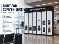 Loker Bagasi Pintar 15 Pintu untuk Terminal Bandara, Kabinet Penyimpanan Layanan Mandiri 24/7 untuk Stasiun Kereta Api & Objek Wisata