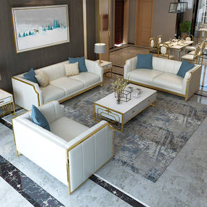 Muebles de oficina modernos, venta al por mayor, sofá de recepción 1 + 2 + 3, muebles de mobiliario BD en sofás de sala de estar - Product Image 4