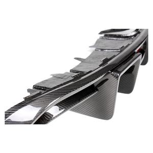 Audi A5 S5 B8 2008 2009 2010 2011 için Gerçek Karbon Fiber Difüzör 2 4 Kapılı Arka Tampon Splitter Dudak Işıklı - Product Image 2