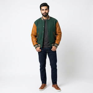 FINER THREADS Blouson d'hiver pour homme, vente en gros 2025, blouson universitaire personnalisé avec logo, écussons en chenille, broderie chic, style aviateur - Product Image 1