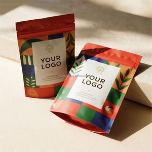 Bolsa de embalaje de plástico Mylar 3,5 personalizada para alimentos, parte superior con cremallera reutilizable, <span class=keywords><strong>Doypack</strong></span> para aperitivos, galletas, comida para mascotas, gelatina para masticar - Product Image 1