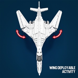 Zhenzhuan 33036 Figure 160 Military Strategic Bomber <b>Building</b> Block <b>Model</b> Airplane Educational Assembly Toy for Boys Ages 8-13 - Product Image 3