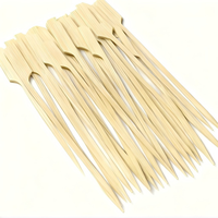 Logo personnalisé 18cm pagaie brochette compostable Teppo bambou brochette bâtons pour charbon de bois griller écologique