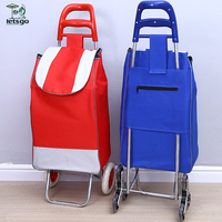 Chariot de courses à 2 roues, léger, durable, pour le transport de bagages, le levage manuel, le camping, les supermarchés, les légumes
