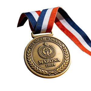 เหรียญกีฬาขายดี ริบบิ้นสั่งทำได้ แก้ไขฟรี จัดส่งเร็ว สำหรับฟุตบอล มาราธอน คาราเต้ เหรียญฟุตบอลแบบกำหนดเอง - Product Image 3