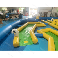 Parcours de jeu commercial gonflable portable de mini-golf et de fléchettes pour événements