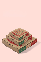 Boîtes à pizza écologiques en gros avec logo, 18 pouces (35 cm), pliables, personnalisées, gaufrage, échantillon gratuit, emballage pour frites et burgers