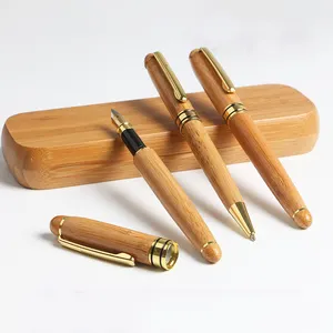 Перьевая ручка из натурального бамбука, набор каллиграфических ручек для обучения каллиграфии