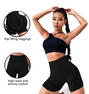 Biểu Tượng Tùy Chỉnh Đàn Hồi Thoải Mái Hoạt Động Mặc Leggins Thoáng Khí Ba-Điểm Tập Thể Dục Yoga Quần Short - Product Image 2