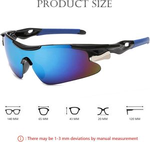 2025 gran oferta OEM logotipo personalizado gafas de sol deportivas polarizadas hombres y mujeres diseño de lente de una pieza Correr bicicleta gafas de sol al aire libre - Product Image 6