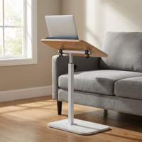 Table de chevet réglable, table d'appoint mobile et compacte, étagère de rangement, table basse, armoire de chevet simple, mobile