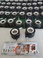 Roulettes de tige d'anneau de poignée de noyau d'alliage de zinc de 2.5 pouces roulettes jumelles de meubles de 63mm avec la roue Hubless pour des chaises de bureau