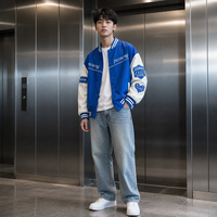 Veste de course légère personnalisée pour homme, style universitaire, broderie, patchwork, Letterman, Bomber, Streetwear, Manteau, Vente en gros, OEM
