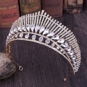 Cheerfeel <span class=keywords><strong>HP411</strong></span> de cristal, venta al por mayor de las mujeres del rhinestone nupcial tiaras de la boda concurso coronas - Product Image 3