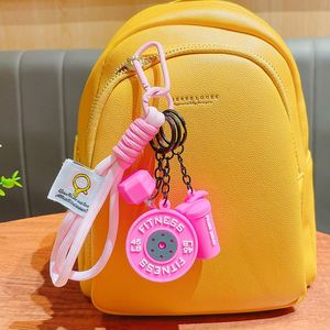 Funny Dumbbell Keychain with Water Cup Fitness Themed Soft Rubber <b>Key</b> <b>Holder</b> for Gym Lovers Novelty Gift - Product Image 4
