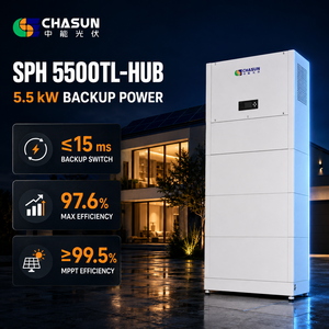 อินเวอร์เตอร์พลังงานแสงอาทิตย์แบบไฮบริด Growatt 5.5kW รุ่น <span class=keywords><strong>SPH</strong></span> 5500TL-HUB 2 MPPT 16A 600V IP66 รับประกัน 10 ปี สำหรับบ้าน ระบบ ESS แบตเตอรี่ LiFePO4 รองรับการสื่อสารแบบ CAN - Product Image 2