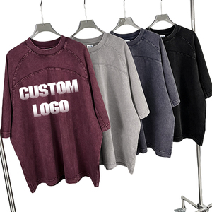 Camiseta Extra Grande de Algodón Vintage de 285 g/m², Ropa Urbana de Alta Calidad para Hombre, Favorita de los Fabricantes de Ropa con Estampado Personalizado - Product Image 1