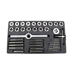 M3~M12 37PCS Hand <strong>Tap</strong> &amp; Round <strong>Die</strong> &amp; <strong>Tap</strong> Wrench <strong>Tap</strong> <strong>and</strong> <strong>Die</strong> <strong>Set</strong> <strong>of</strong> Threading <strong>Taps</strong> - Product Image 1