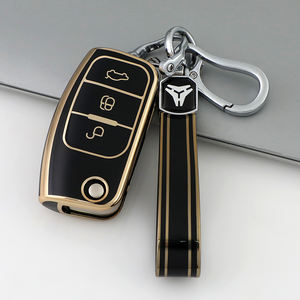 Étui de protection pour clé de voiture en TPU souple de qualité supérieure pour <span class=keywords><strong>Ford</strong></span> Fox Dionysia EcoSport, porte-clés pliable, porte-clés, sac, accessoires directs d'usine - Product Image 2