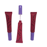 Tubes PE personnalisés souples de 5 ml et 6 ml avec grande brosse et applicateur, emballages cosmétiques vides pour gloss et brillant à lèvres
