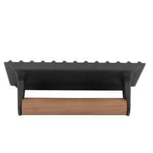 Placa de prensa de barbacoa de hierro fundido antiadherente y respetuosa con el medio ambiente para hacer hamburguesas - Product Image 2