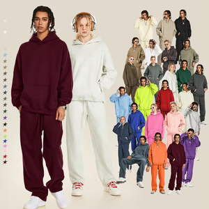 Sweat à capuche épais saisonnier d'automne à la mode pour hommes Sweat à capuche ample de <span class=keywords><strong>couleur</strong></span> unie pour hommes - Product Image 1