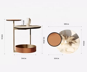 Meuble de salon <span class=keywords><strong>JYN</strong></span> meuble TV Table basse en ardoise Table basse combinée Table d'angle - Product Image 4