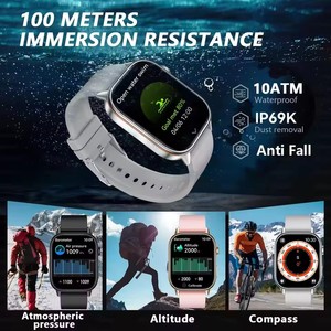 <b>Smart</b> Watch With GPS Navigation 40mm Stainless Steel Case Sporty Design Rectangle Shape Glass Dial Deployment Clasp Unisex - Product Image 3