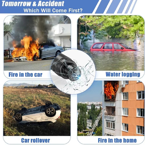 Kit de sécurité automobile 2 en 1 : marteau de secours, brise-vitre d'urgence, coupe-ceinture de sécurité, acier au tungstène, accessoires de sauvetage <span class=keywords><strong>auto</strong></span> - Product Image 6