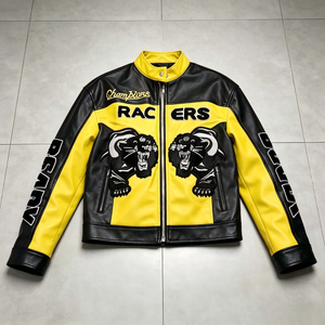 <span class=keywords><strong>Giacca</strong></span> da Moto <span class=keywords><strong>in</strong></span> <span class=keywords><strong>Pelle</strong></span> Retrò Personalizzata per <span class=keywords><strong>Donna</strong></span>, MOQ 10 Pezzi, OEM, <span class=keywords><strong>Giacca</strong></span> da Biker da Corsa con Toppe Ricamate, Abbigliamento Sportivo Vintage - Product Image 1