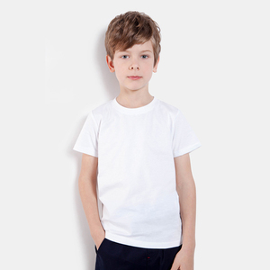 Camiseta Infantil 100% Algodón, Blanca, Manga Corta, con Logotipo OEM, Lisa, Personalizable, Unisex para Niños - Product Image 1