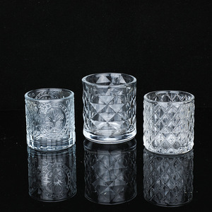 Porte-bougies en verre transparent, lanternes, pots à bougies, récipients en verre pour bougies en gros - Product Image 3