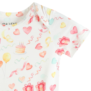 Combinaison sans manches pour bébé fille <span class=keywords><strong>OKIDS</strong></span> en fibre de bambou et élasthanne, imprimée et rafraîchissante, avec fermeture à boutons - Product Image 4