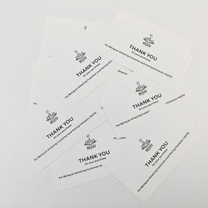 Custom Luxury Business Card Thank You Cards Small Business Printable White Black Paper Logo Matt Lamination Printing Handling - Product Image 3