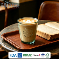 Ensemble thé et café personnalisé avec logo, tasse en verre écologique classique américaine - Cadeau en gros