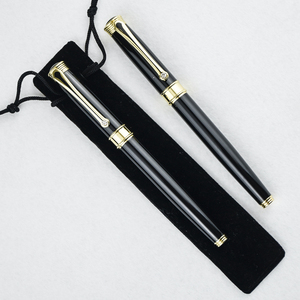 Suministros de papelería GemFully, compra cosas en línea, pluma estilográfica de lujo de metal negro Premium con gemas - Product Image 5