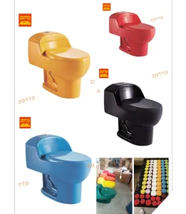 Modern Amerika Selatan Desain Ekonomis Kamar Mandi Warna Tali dengan Kualitas Tinggi Lantai Dipasang Keramik Siphonic One-Piece Toilet