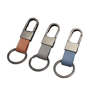 Nuovo portachiavi in metallo in vera pelle per <span class=keywords><strong>auto</strong></span> portachiavi con fibbia in vita supporto per <span class=keywords><strong>uomo</strong></span> donna regalo - Product Image 1